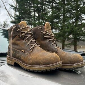 TIMBERLAND Pro Leather Steel Toe Rugged Womens Boots, Size 9